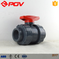 Double union plastic 2'' pvc valves